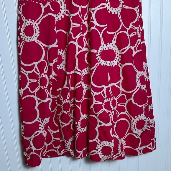 Boden Pink White Floral Alfani Floral Dress V-neckline sleeveless cotton 18L - Picture 9 of 11